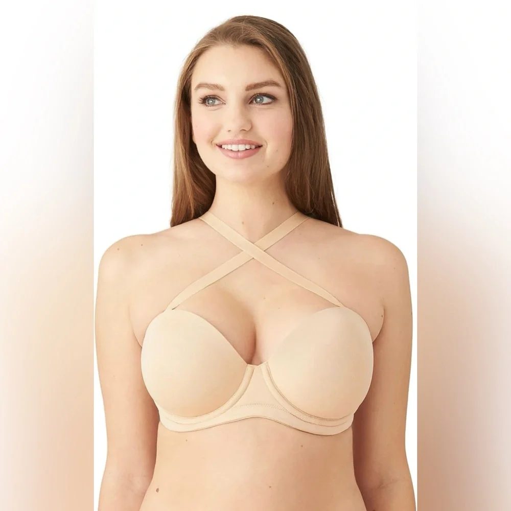 NWOT Wacoal Women's Red Carpet Strapless Bra Sand Size 34I Convertible 854119 - Picture 2 of 8
